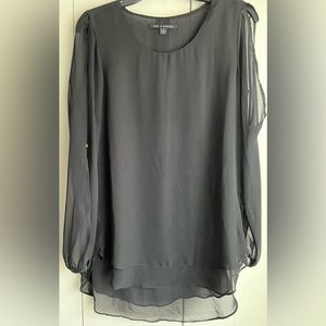 Black Sheer Blouse | S